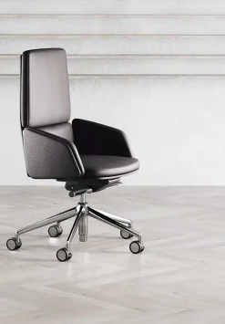 Online Sedia direzionale in ecopelle Lead schienale medio a prezzi outlet Arredo Ufficio