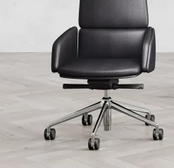 Online Sedia direzionale in ecopelle Lead schienale medio a prezzi outlet Arredo Ufficio