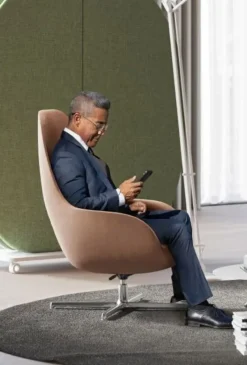 Las Mobili Sedia direzionale in ecopelle Truka girevole base alluminio in offerta- Arredo Ufficio