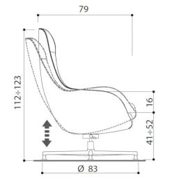 Las Mobili Sedia direzionale in ecopelle Truka girevole base alluminio in offerta- Arredo Ufficio