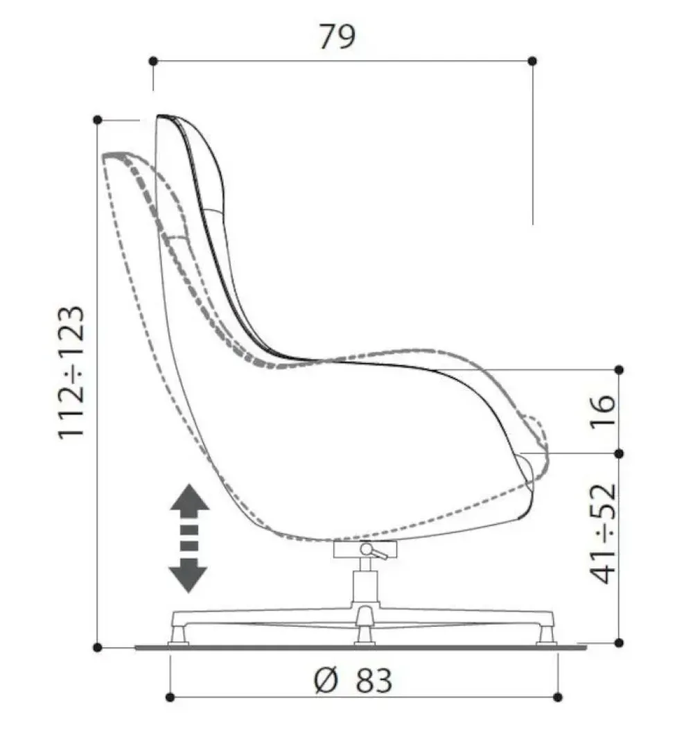Las Mobili Sedia direzionale in ecopelle Truka girevole base alluminio in offerta- Arredo Ufficio