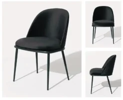 Md work Sedia fissa Sedia imbottita varie colorazioni venice di a prezzo scontato- Sedie