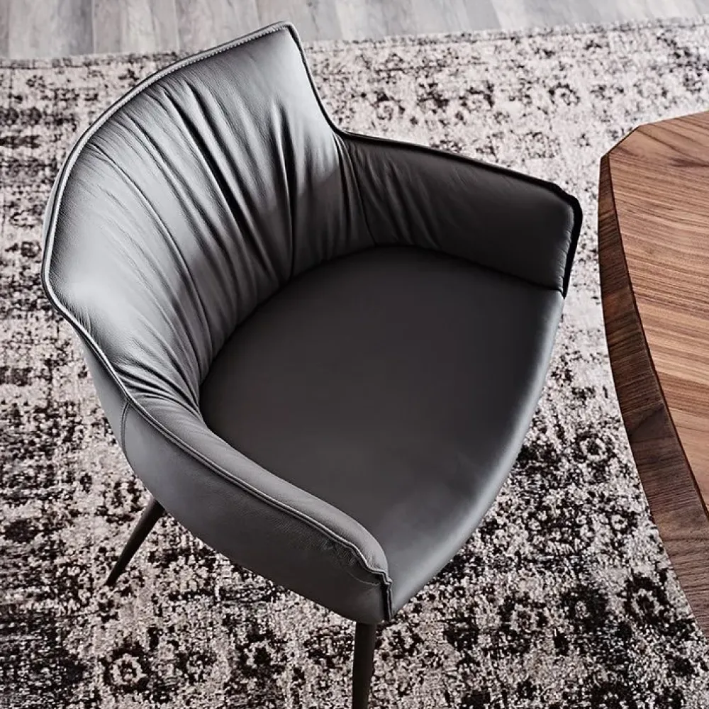 Best Sedia in ecopelle con braccioli Rhonda in offerta Sedie