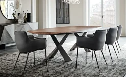 Best Sedia in ecopelle con braccioli Rhonda in offerta Sedie