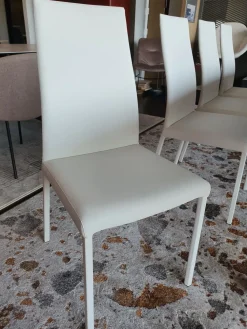 New Sedia in ecopelle con schienale alto Blitz scontata Sedie
