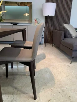 Sedia in ecopelle senza braccioli Charlotte scontata^Sangiacomo Online