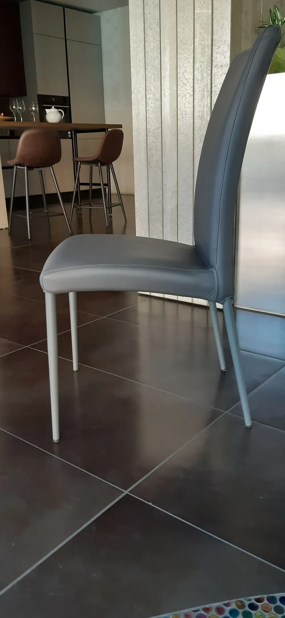 Zamagna Sedia in ecopelle senza braccioli Bold scontata- Sedie