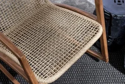 Sedia in legno a dondolo Poltrona dondolo adelita in fibra sintetica - scontata^Bizzotto Outlet