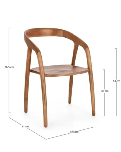 Sedia in legno con braccioli Sedia in legno modello dotty scontata^A&C Outlet