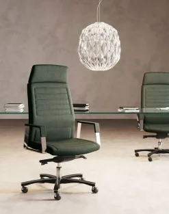 Sedia in pelle con schienale alto Neo chair in offerta^Las Mobili Best