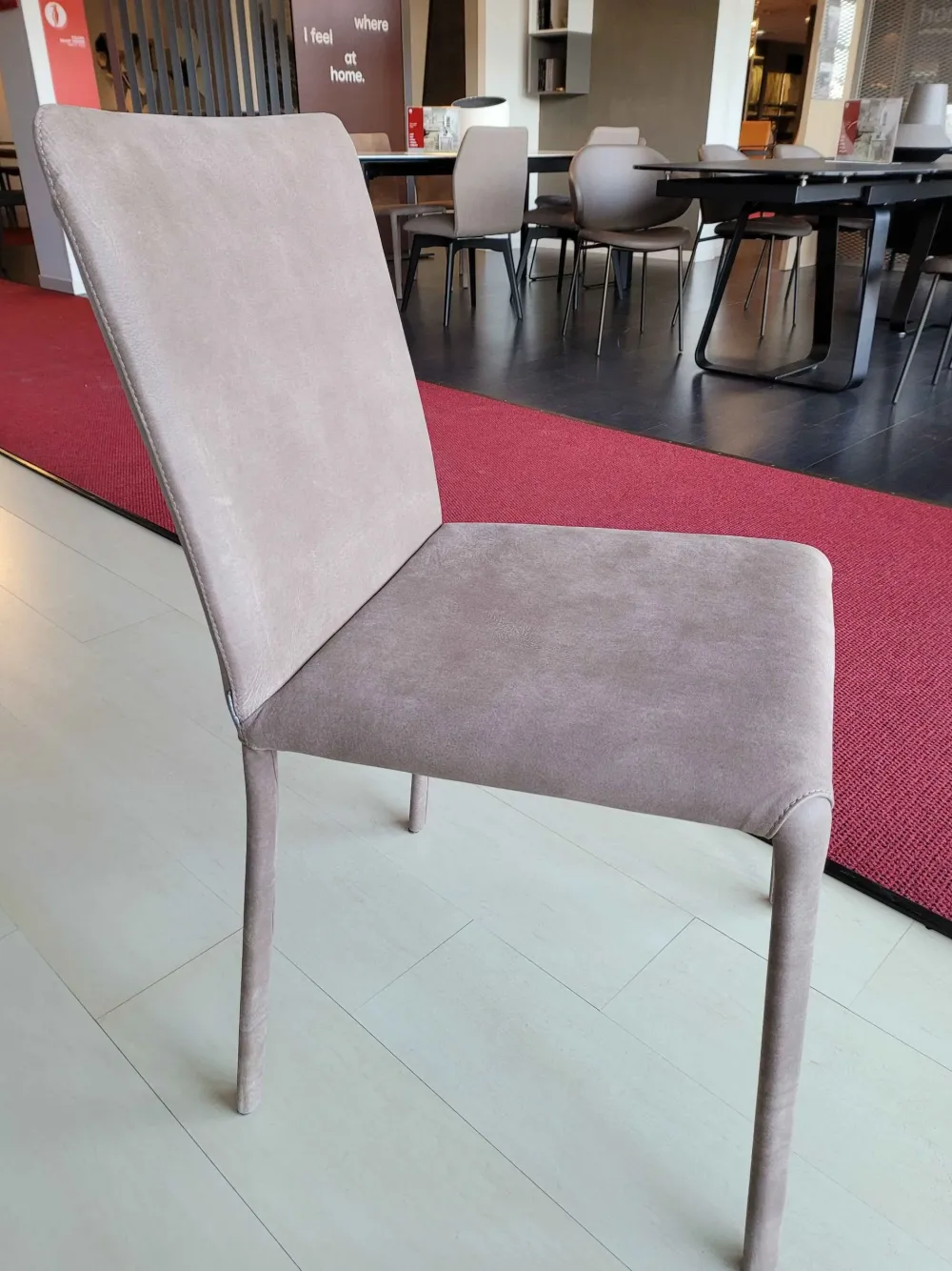 Clearance Sedia in pelle con schienale medio Lunette atelier scontata Sedie