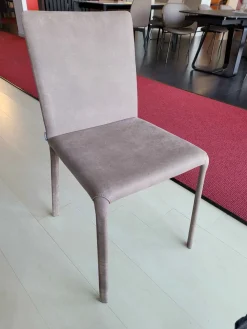 Clearance Sedia in pelle con schienale medio Lunette atelier scontata Sedie