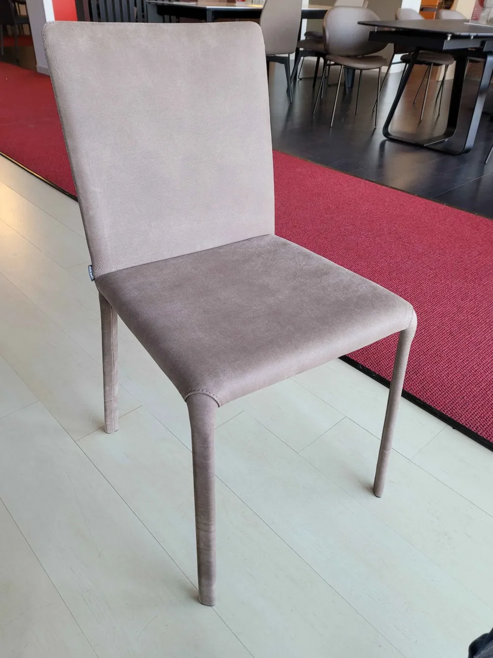 Clearance Sedia in pelle con schienale medio Lunette atelier scontata Sedie