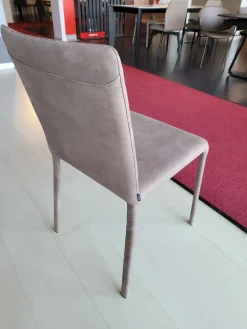 Clearance Sedia in pelle con schienale medio Lunette atelier scontata Sedie