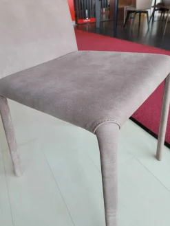 Clearance Sedia in pelle con schienale medio Lunette atelier scontata Sedie