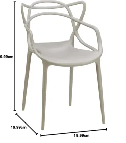 Kartell Sedia in plastica con braccioli Masters in Offerta Outlet- Sedie