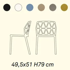 Sedia in plastica modello Alchemia di^Connubia Hot