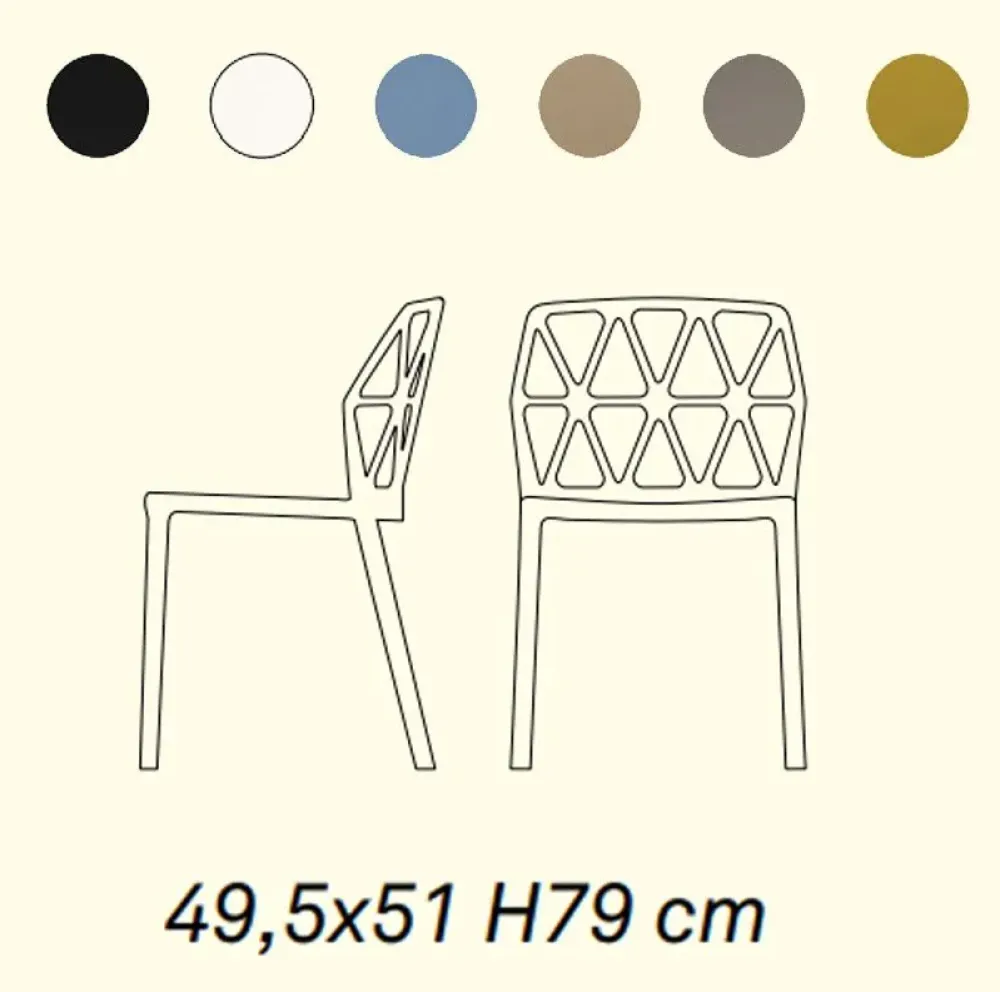 Sedia in plastica modello Alchemia di^Connubia Hot