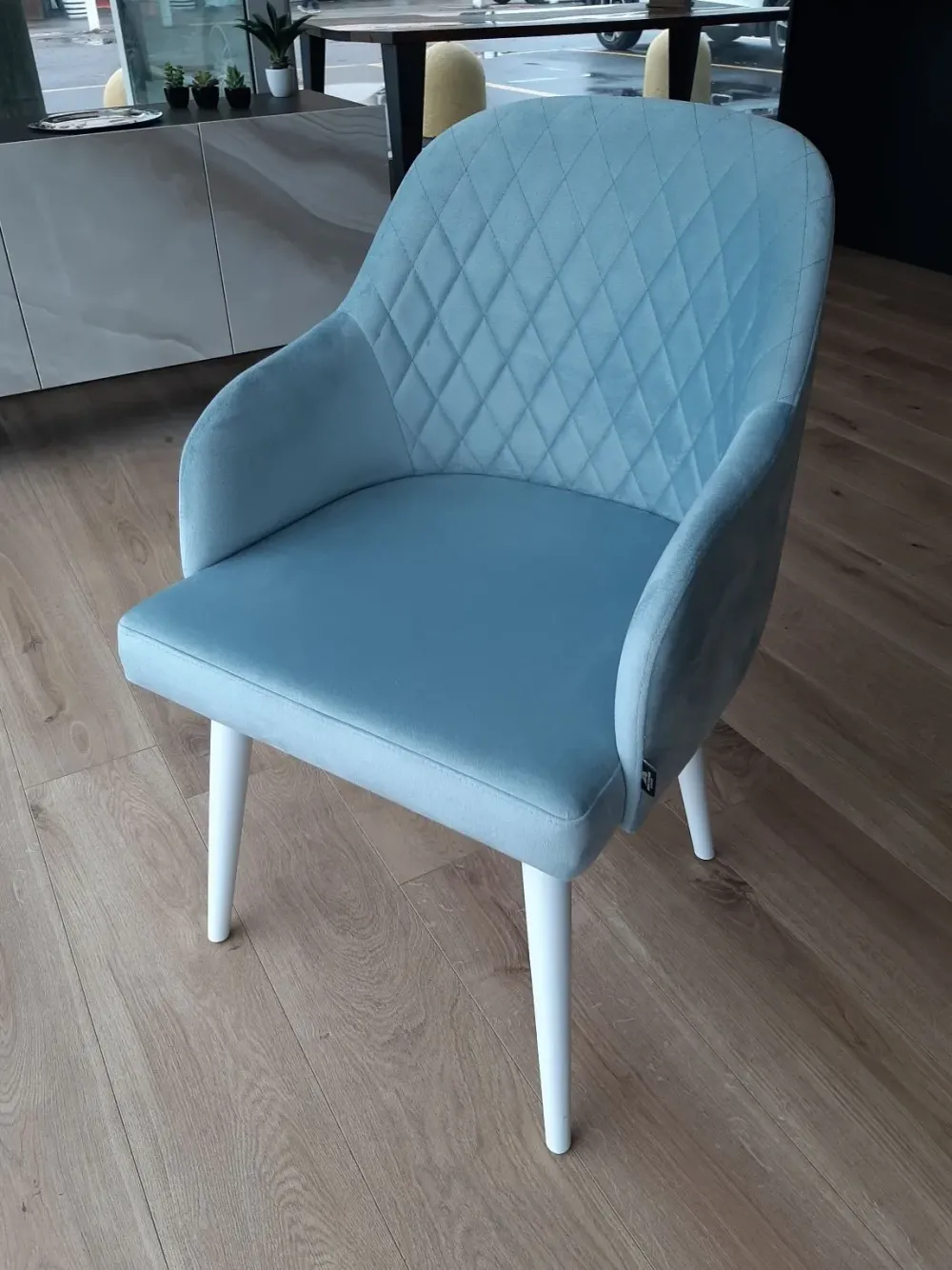 Clearance Sedia in tessuto con braccioli Poltroncina in offerta Sedie