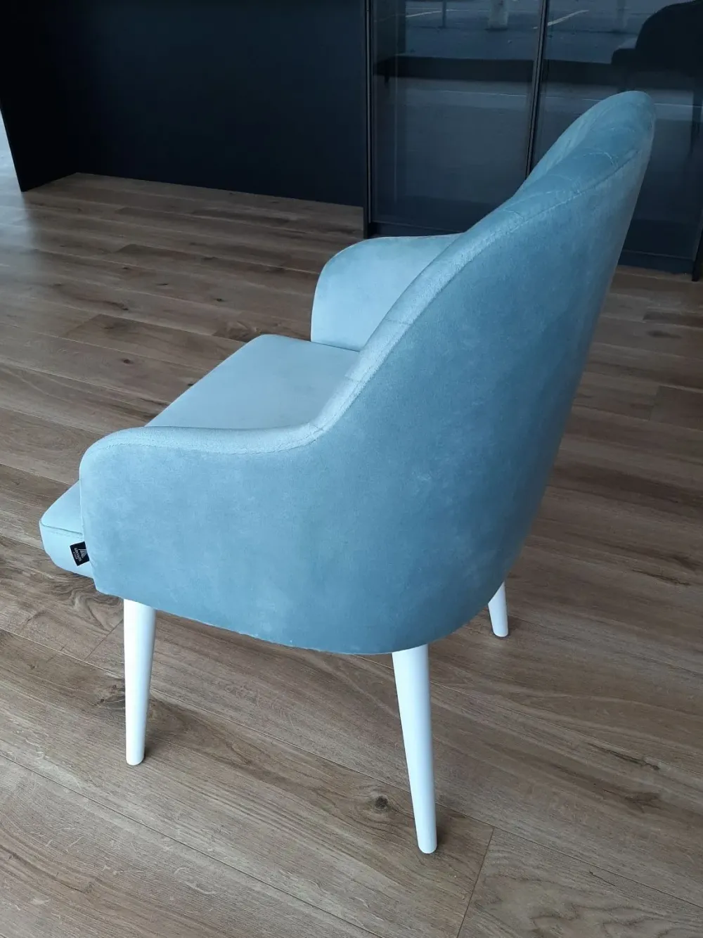 Clearance Sedia in tessuto con braccioli Poltroncina in offerta Sedie