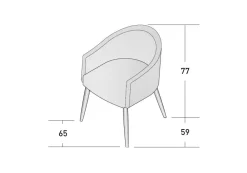 Flou Sedia in tessuto modello Tekton di- Sedie
