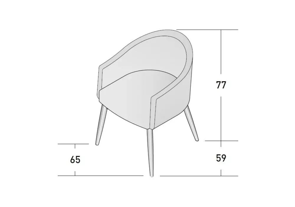 Flou Sedia in tessuto modello Tekton di- Sedie