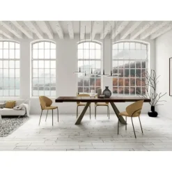 Sedia in tessuto senza braccioli Babilon a in offerta^Zamagna New