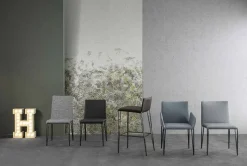 Sedia in tessuto senza braccioli Sedia filly up in tessuto gambe rivestite in Offerta Outlet Sedie