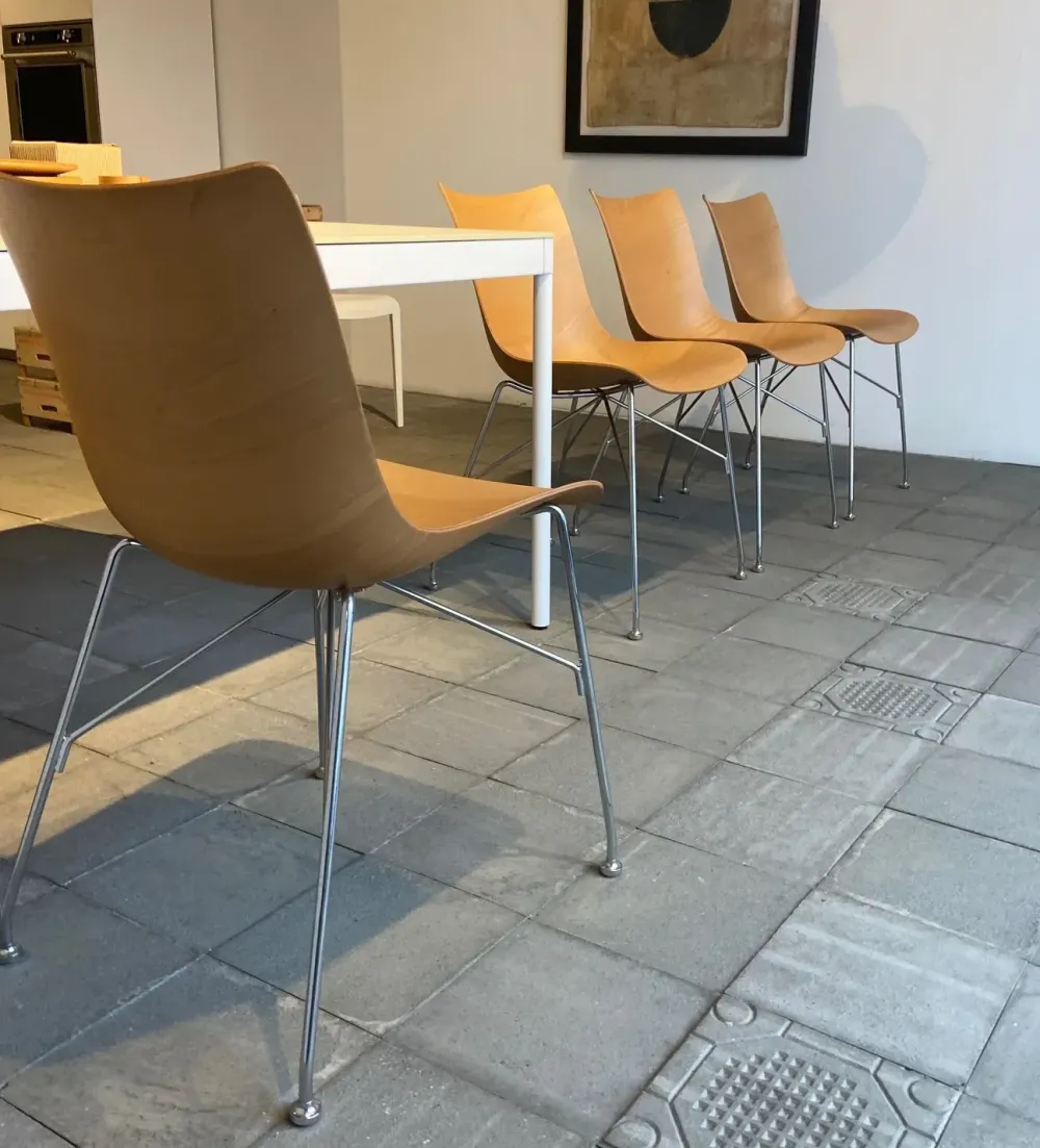 Kartell SEDIA P wood set sedie in legno curvato 3d a PREZZO OUTLET- Sedie