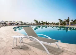 Md work Sedia Lettino prendisole olivia bianco per l'esterno a marchio a prezzi convenienti- Sedie Da Giardino