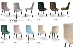 Collezione esclusiva Sedia Lisa da cucina realizzata in tessuto scontata del 50%- Sedie