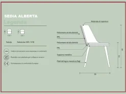 Sedia modello Alberta a marchio scontata del 40%^Artigianale Sale