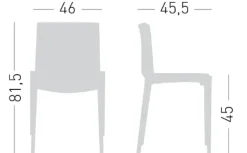 Online Sedia modello Clipperton blend senza braccioli di Sedie