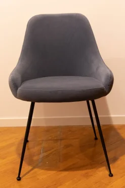 Artigianale Sedia N. 4 sedie in velluto blu   con un ribasso vantaggioso- Sedie