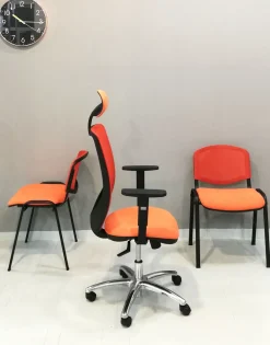 Collezione esclusiva Sedia operativa in altro Operativa ergonomica qtre + 2 sedie attesa  a marchio in offerta- Arredo Ufficio