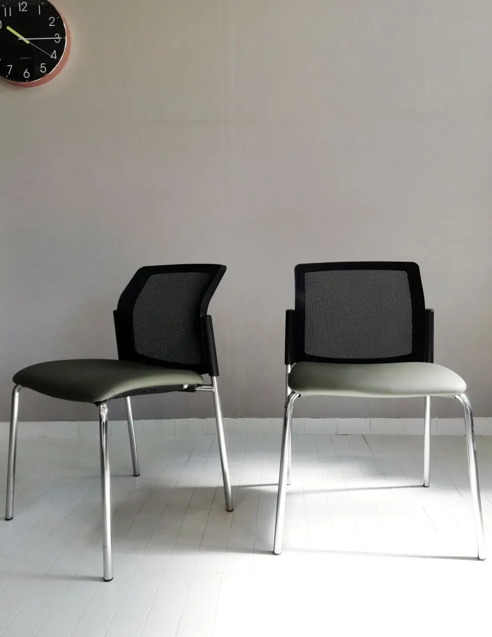 New Sedia operativa in ecopelle Hello rete + 2 sedie visitatore con forte sconto Arredo Ufficio