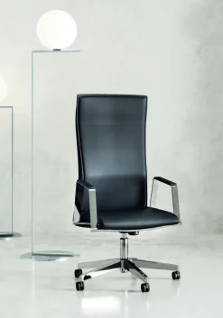 Sedia operativa in ecopelle Athena direzionale + 2 sedie slitta con forte sconto^Las Mobili Outlet