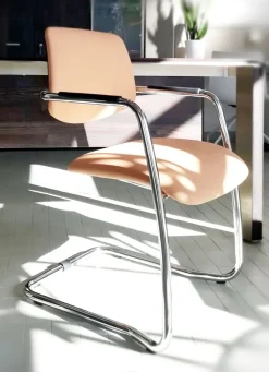 Sedia operativa in ecopelle Athena direzionale + 2 sedie slitta con forte sconto^Las Mobili Outlet