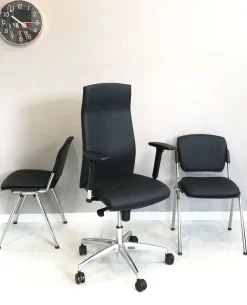 Sedia operativa modello Direzionale sky  + 2 sedie attesa in ecopelle ad un prezzo esclusivo^Collezione esclusiva Clearance