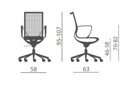Online Sedia operativa modello Key line mesh in in plastica ad un prezzo speciale Arredo Ufficio