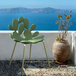 Qeeboo Sedia per l'esterno  sedia filicudi ottone e giallo – set 2 pezzi a marchio in offerta- Sedie Da Giardino