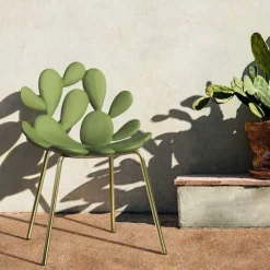 Qeeboo Sedia per l'esterno  sedia filicudi ottone e giallo – set 2 pezzi a marchio in offerta- Sedie Da Giardino