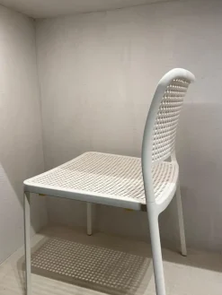 Kartell Sedia senza braccioli Audrey  bianca a prezzo Outlet- Sedie