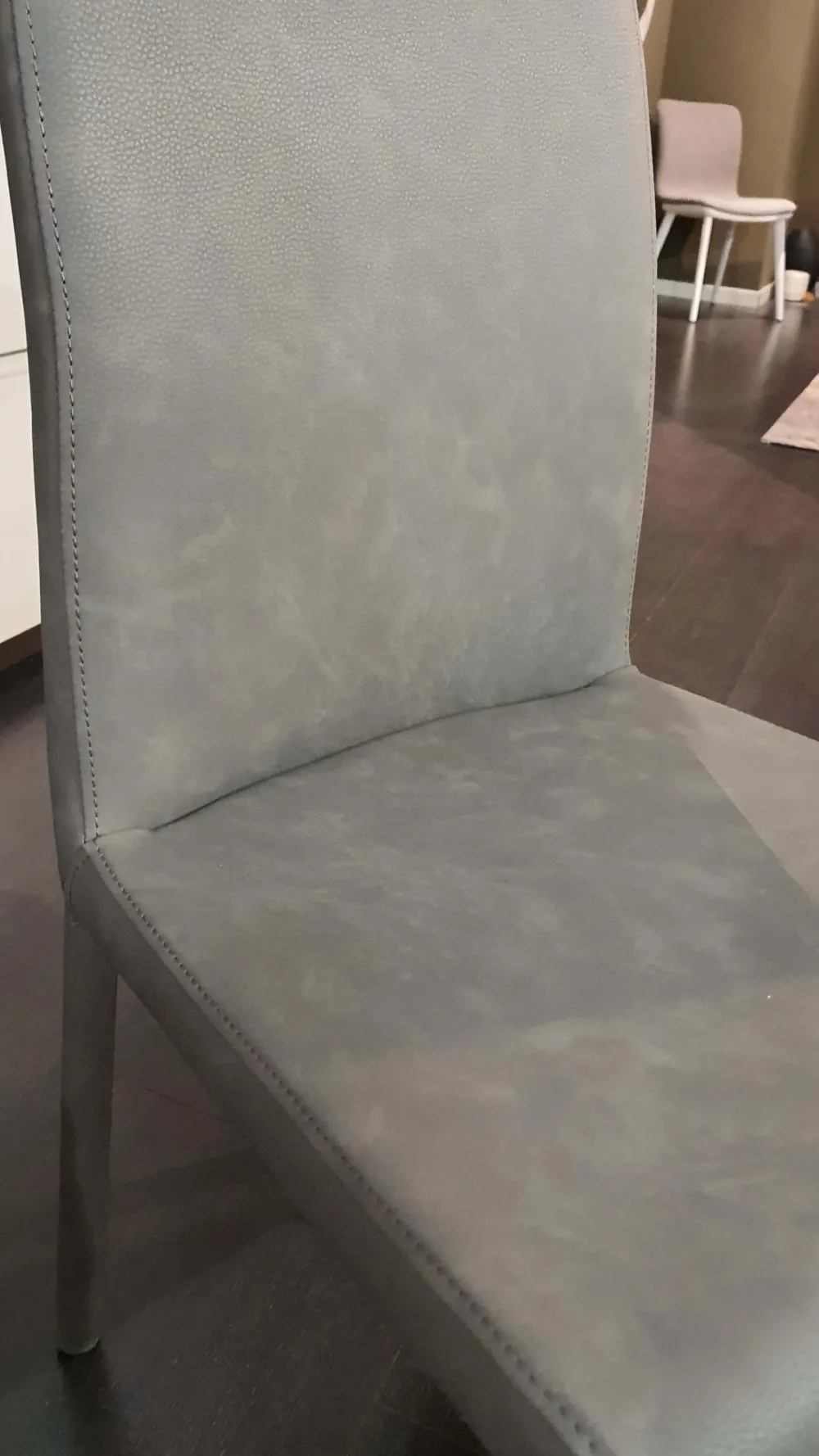 Ozzio Sedia senza braccioli Caramel nabuk grigio di a prezzo scontato- Sedie