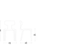 Sedia senza braccioli Nala di in Offerta Outlet^Altacom New