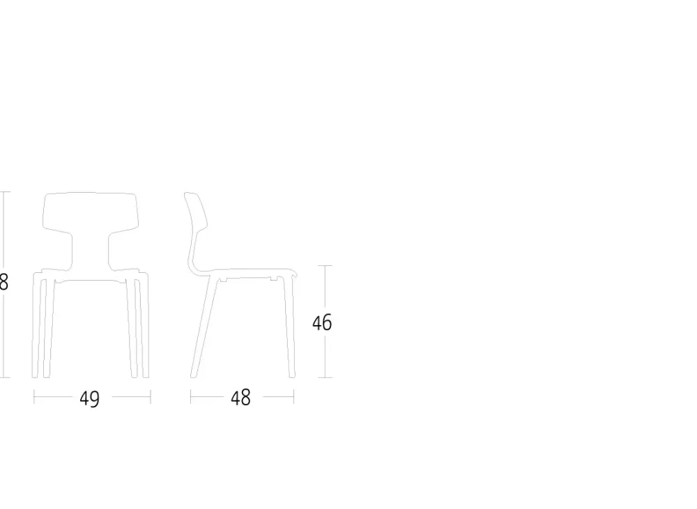 Sedia senza braccioli Nala di in Offerta Outlet^Altacom New