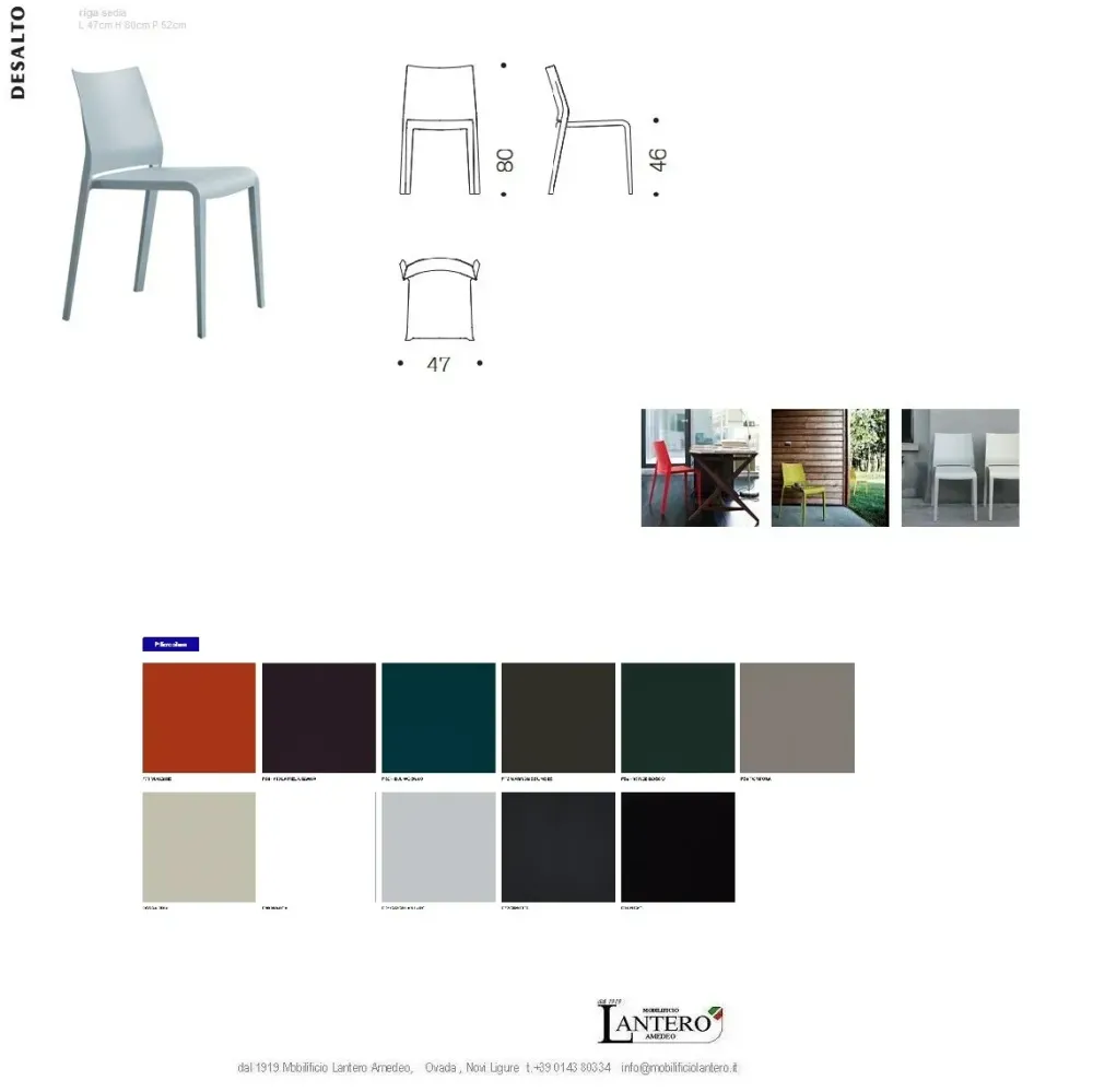 Desalto Sedia senza braccioli Sedieriga di a prezzo scontato- Sedie