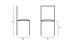 Sedia senza braccioli Sirio  di a prezzo Outlet^Artigianale Outlet