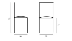 Artigianale Sedia Sirio b da soggiorno realizzata in ecopelle scontata del 28%- Sedie