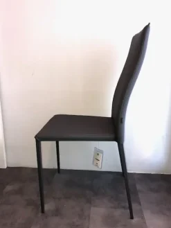 Discount Sedia Tai - eco pelle antracite   a prezzo scontato Sedie